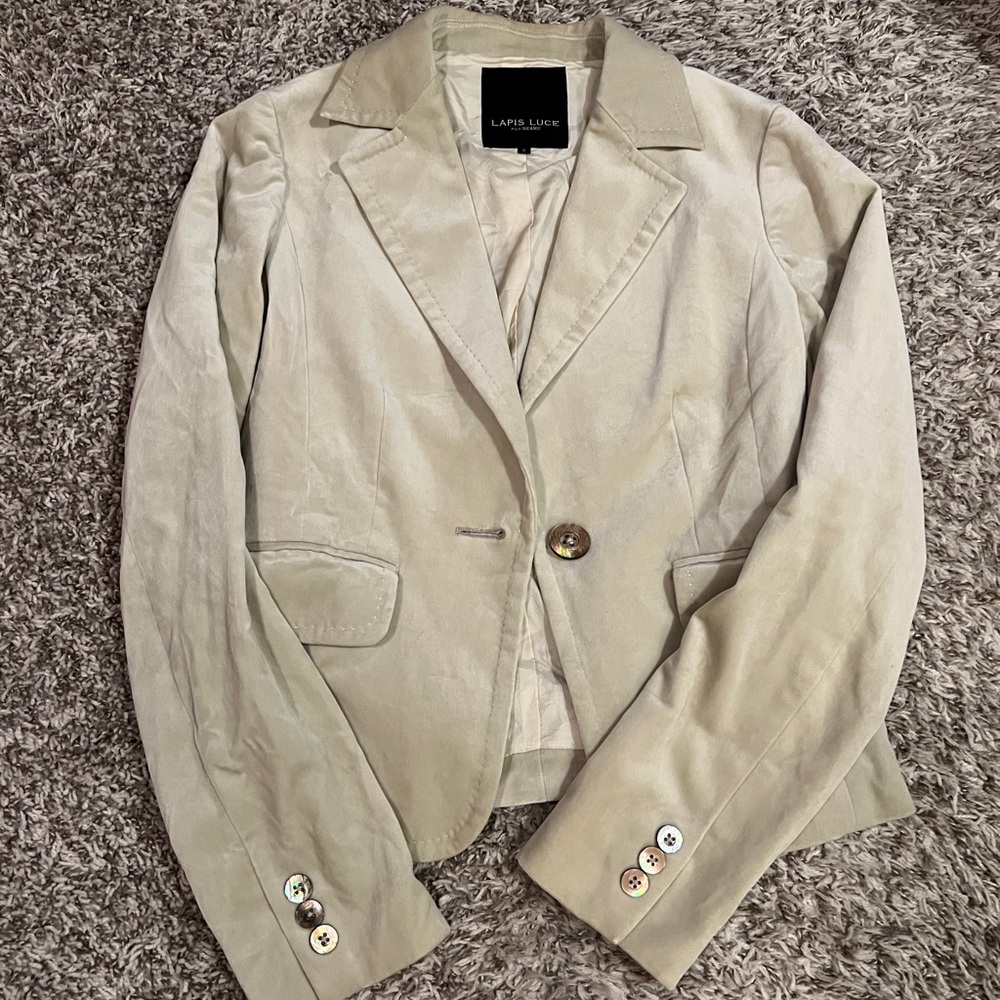 LAPIS MUCE PER BEAMS Velvet Blazer in Beige